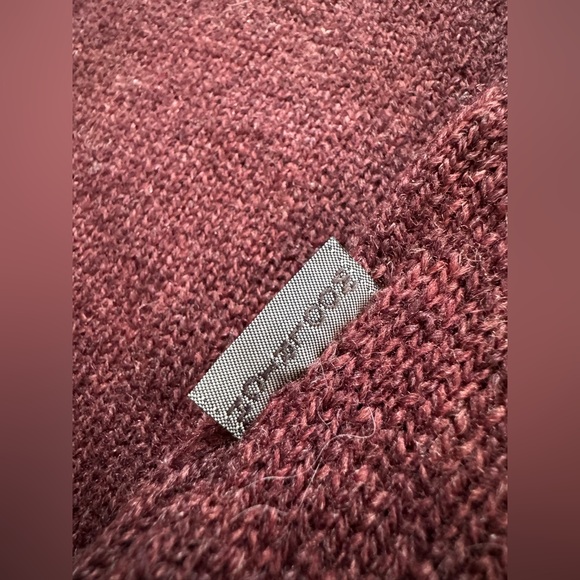Woolrich Men's Wool Burgundy Quarter Zip-Up Sweater M - Picture 4 of 7